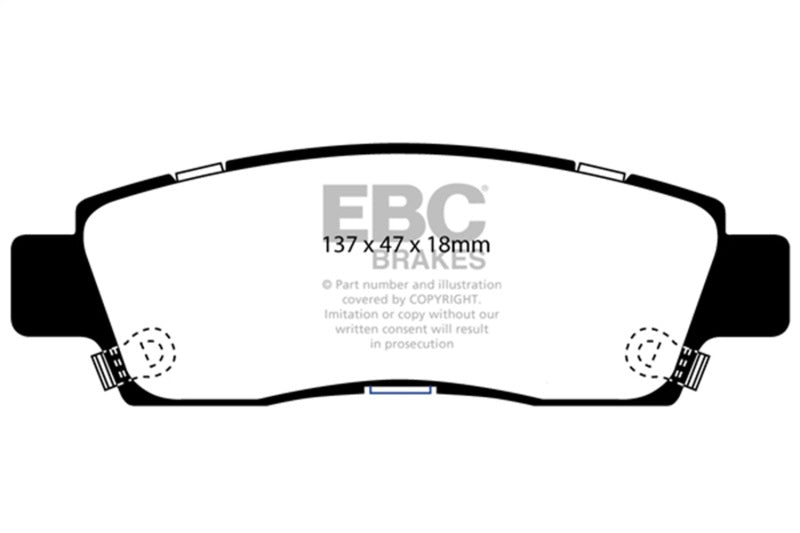 EBC DP61672 07+ Buick Enclave 3.6 Greenstuff Rear Brake Pads