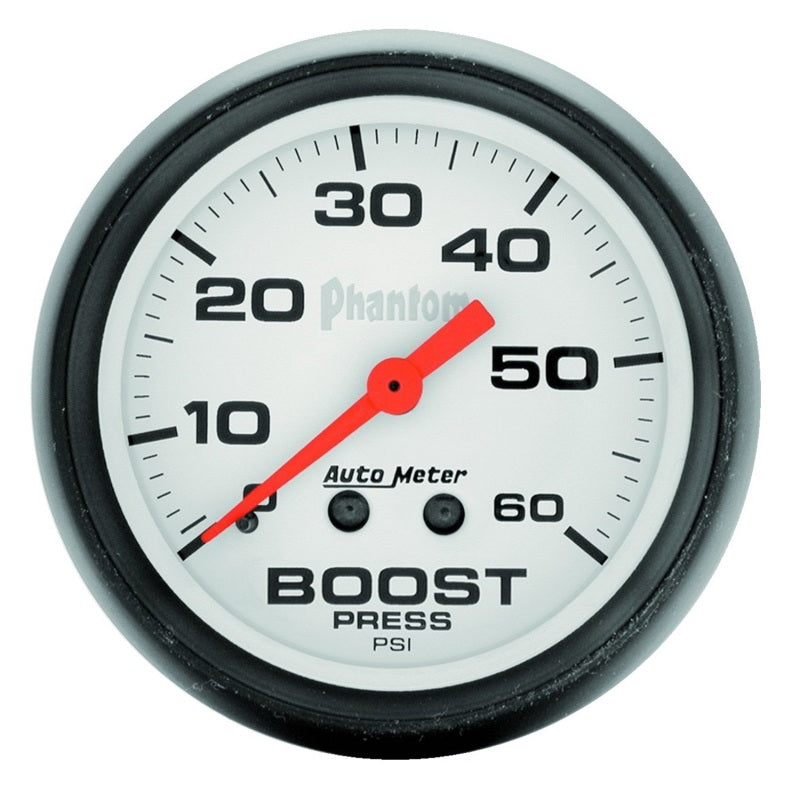 AutoMeter 5705 Autometer Phantom 52mm 0-60 PSI Mechanical Boost Gauge