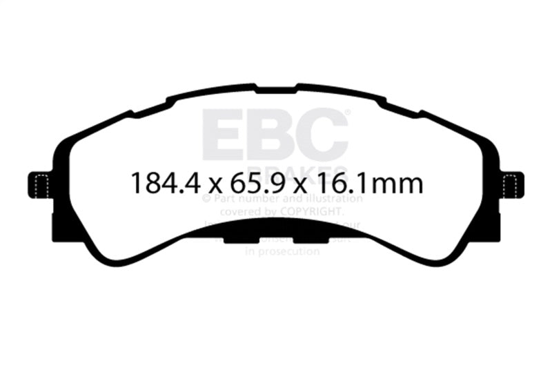 EBC DP63107 2019+ Ford Ranger 2WD 2.3T Greenstuff Front Brake Pads