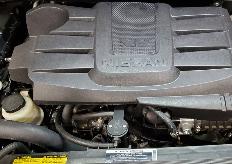J&L 3108P-B 16-24 Nissan Titan 5.6L Passenger Side Oil Separator 3.0 - Black Anodized