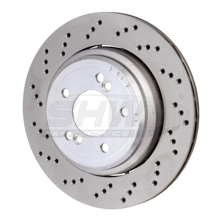 SHW Performance BRL42833 SHW 06-08 BMW Z4 3.2L Left Rear Cross-Drilled Lightweight Brake Rotor (34212282303)
