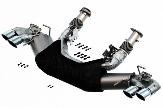 Borla 140838 2020 Chevrolet Corvette C8 6.2L S-Type Exhaust System Dual Round A/C Tips 4inx 4.75in