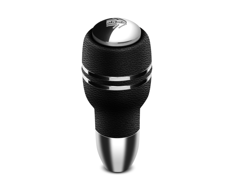 MOMO AUTOBK1 Momo Automatico Shift Knob - Black Leather, Chrome Insert
