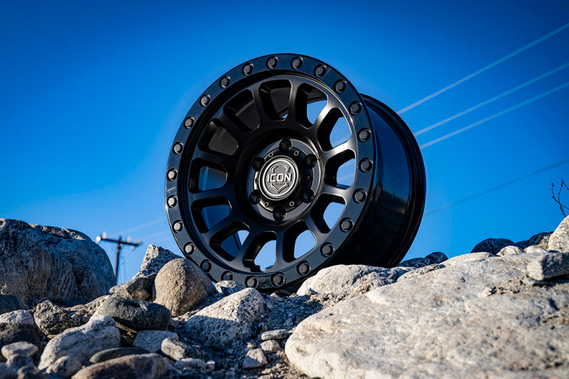 ICON 8017858347DB Hulse 17 X 8.5 6 X 5.5 0mm Offset 4.75in BS Double Black