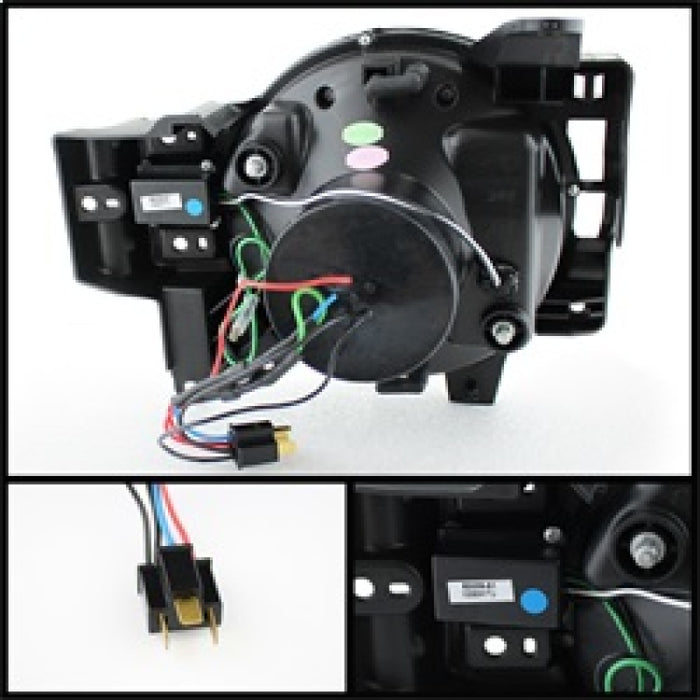 SPYDER 5075314 Spyder Toyota FJ Cruiser 07-14 Projector Halogen Model- 3D DRL LED Blk PRO-YD-TFJ07-3DDRL-BK