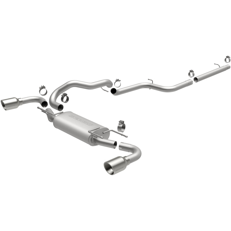 Magnaflow 15146 MagnaFlow 10-12 Mazda 3 L4 2.5L Hatchback Split Rear Exit Stainless Cat Back Performance Exhaust