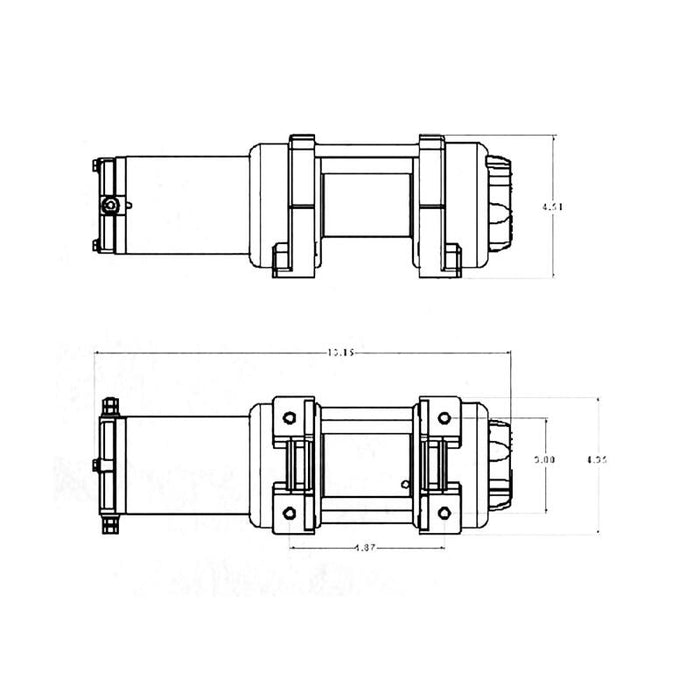 Superwinch 1140230 4000 LBS 12V DC 3/16in x 50ft Synthetic Rope LT4000 Winch