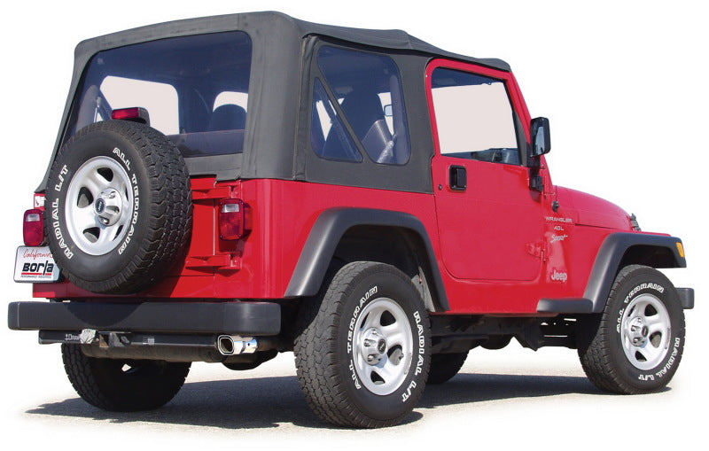 Borla 14924 00-06 Jeep Wrangler Sport/SE/X/Rubicon Sahara 2.5L/4cyl 4.0L/6cyl SS Catback Exhaust
