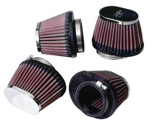 K&N Engineering RC-0984 K&N Universal Chrome Oval Tapered Filter 2.125inFlgID x 4inBOL x 3inBOW x 3inTOL x 2inTOW x 2.75inH