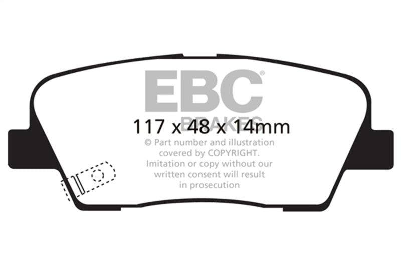 EBC DP31806C 11+ Hyundai Equus 4.6 Redstuff Rear Brake Pads