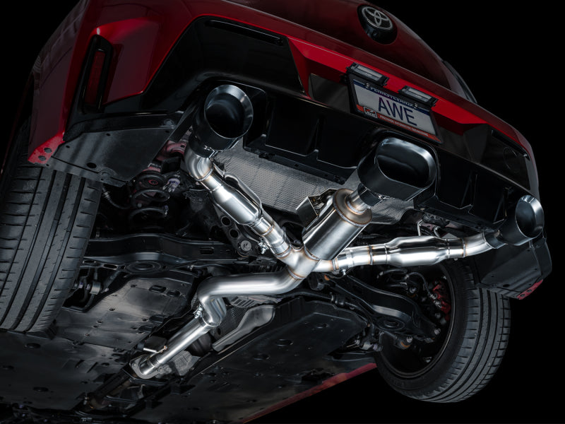 AWE Tuning 3020-53472 2023+ Toyota GR Corolla Track Edition Exhaust - Diamond Black Tips