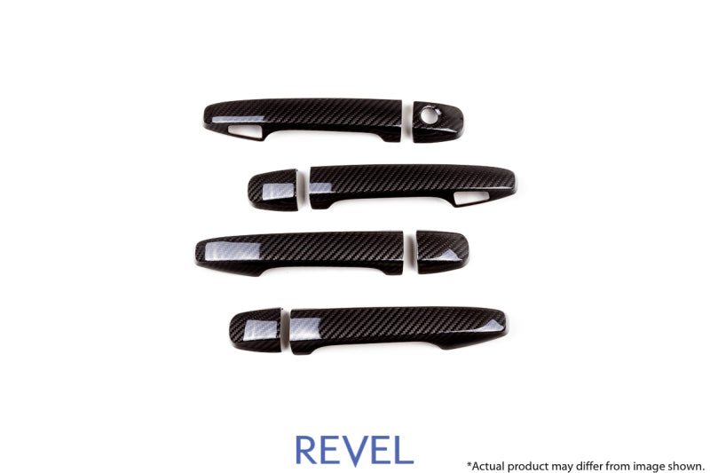Revel 1TR4GT0AS10 GT Dry Carbon Door Handle Covers (FL/FR/RL/RR) 15-18 Subaru WRX/STI - 8 Pieces