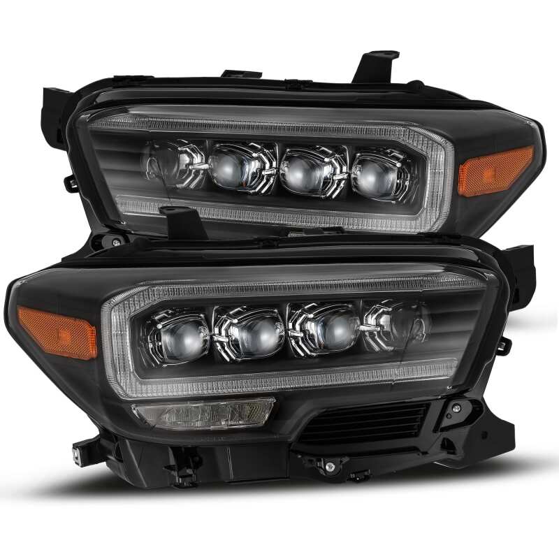 AlphaRex 880707 16-20 Toyota Tacoma NOVA LED Projector Headlights Plank Style Black w/Activation Light