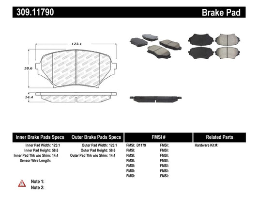 Stoptech 309.11790 StopTech Performance 06-08 Mazda Miata MX-5 Front Brake Pads
