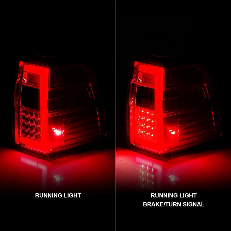 ANZO 311410 07-17 For Expedition LED Taillights w/ Light Bar Chrome Housing Red/Clear Lens