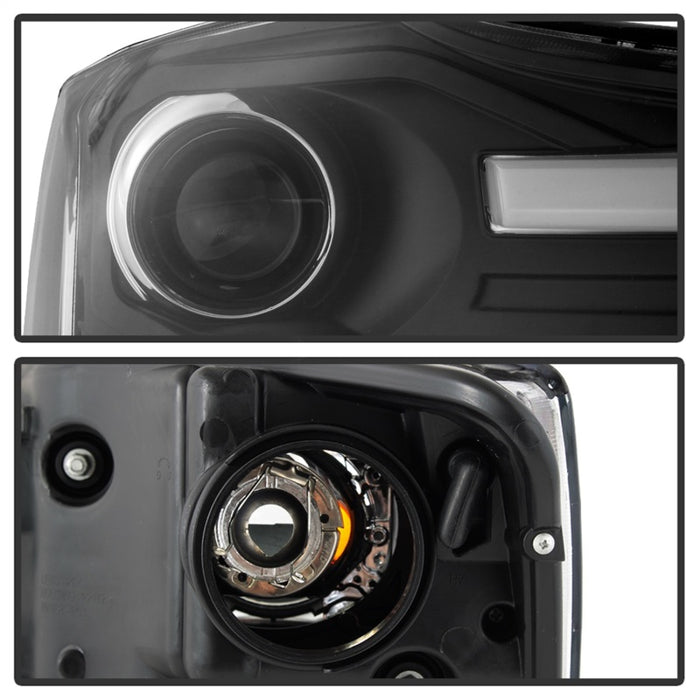 SPYDER 5085504 Spyder 04-15 Nissan Titan / 04-07 Nissan Armada V2 Projector Headlights - Black PRO-YD-NTI04-DRL-BK