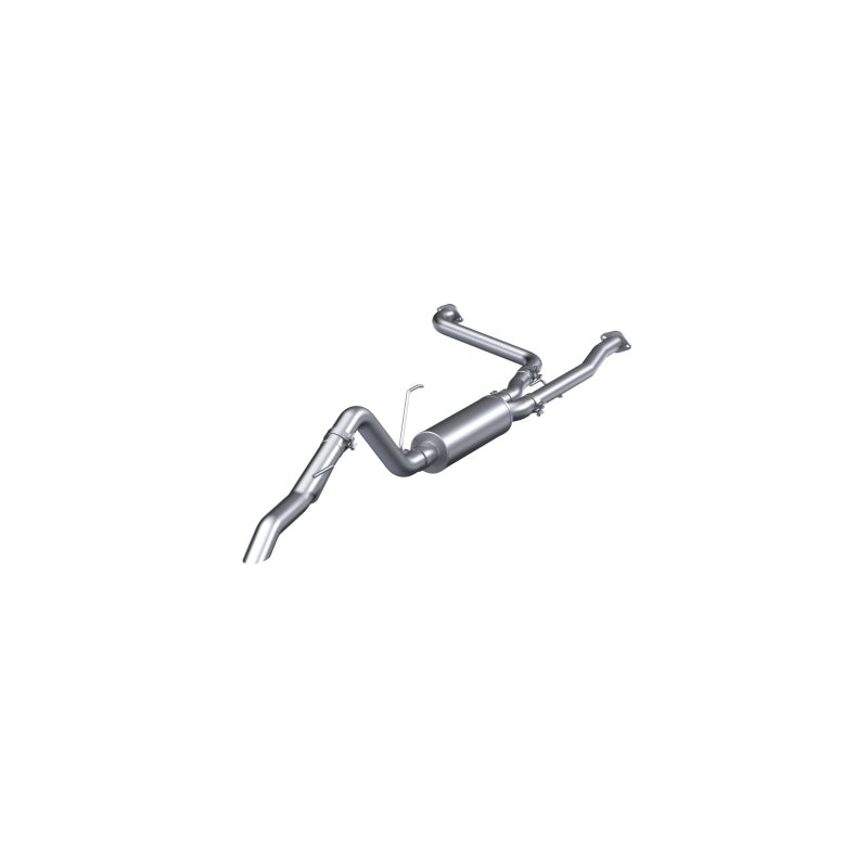 MBRP S5409304 22-23 Nissan Frontier 3.8L 3in Tip 3in Cat Back Turndown Exit Street Profile - T304