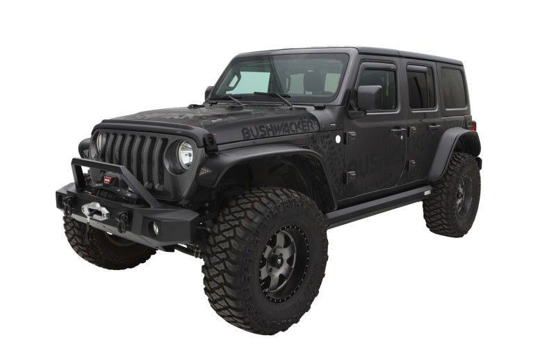 Bushwacker 10923-07 2018+ Jeep Wrangler (JL) Unlimited Flat Style Flares 4pc - Black