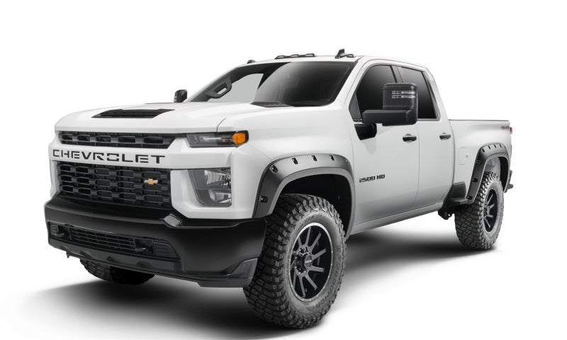 Bushwacker 48146-08 19-21 Chevrolet Silverado 2500 / 3500 HD (Excl. Dually) Forge Style Flares 4pc - Black