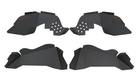 Fishbone Offroad FB33007 07-18 Jeep JK Wrangler Front/Rear Inner Fenders -Aluminum - Blk Pwdrcoat (Set Of 4)