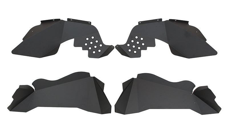 Fishbone Offroad FB33007 07-18 Jeep JK Wrangler Front/Rear Inner Fenders -Aluminum - Blk Pwdrcoat (Set Of 4)