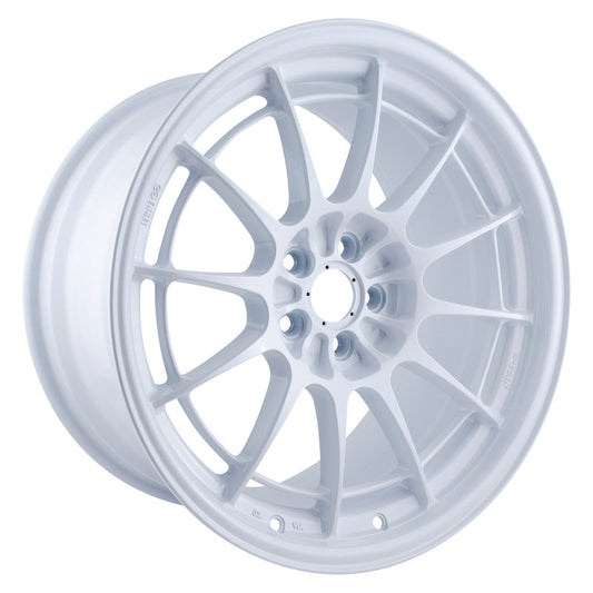 Enkei 3658956540WP NT03+M 18x9.5 5x114.3 40mm Offset 72.6mm Bore Vanquish White Wheel (MOQ of 40)
