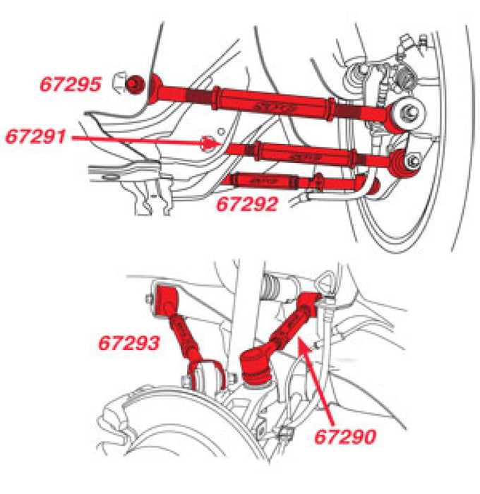 SPC Performance 67289 Honda/Acura Rear Adjustable Arms (Set of 5)