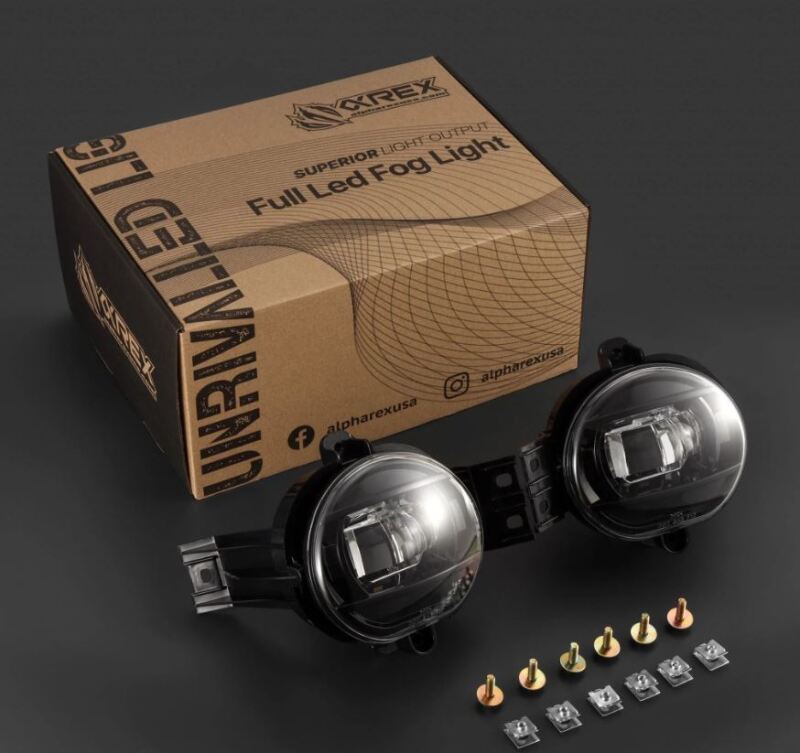 AlphaRex 210005 02-08 Dodge RAM 1500/03-09 RAM 2500/3500 DoubleTap Dual Color LED Proj Fog Lights - Wt/Ambr