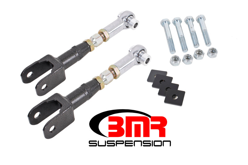BMR Suspension TR005H BMR 15-17 S550 Mustang Rear On-Car Adj. Rod Ends Toe Rods - Black Hammertone