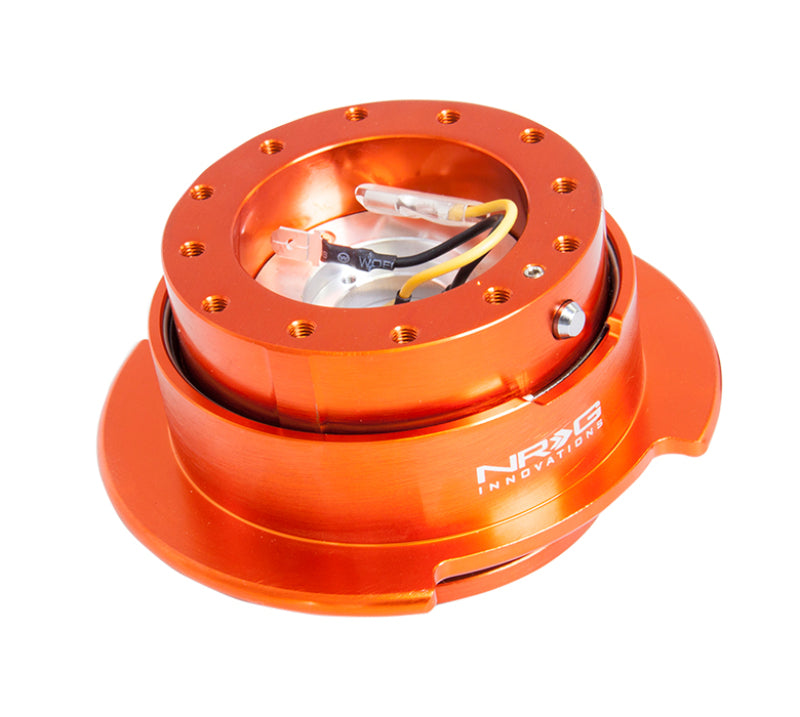 NRG SRK-250OR Quick Release Kit Gen 2.5 - Orange Body / Titanium Chrome Ring