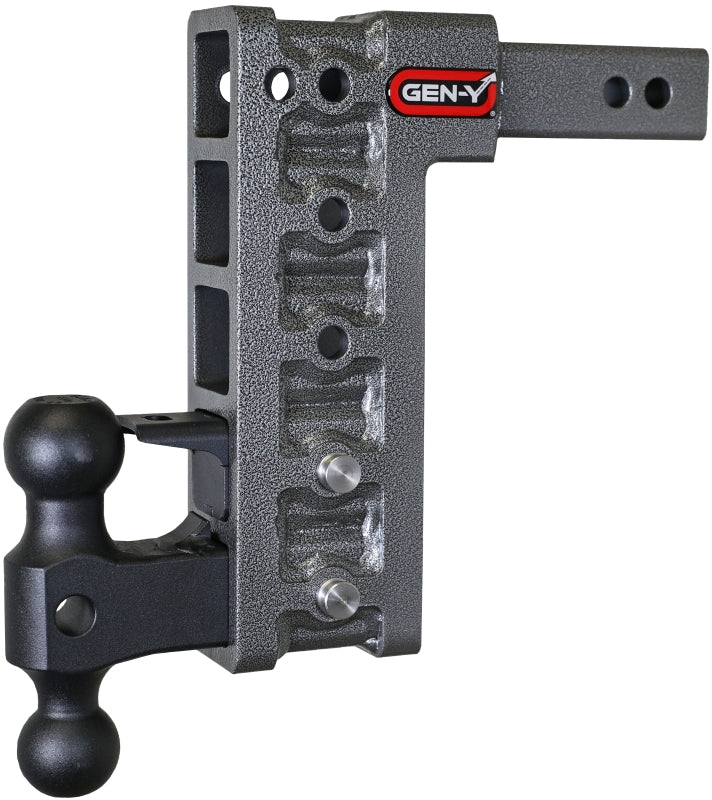 GEN-Y Hitch GH-525 Gen-Y Mega Duty 2in Shank 10in Drop 2K TW 16K Hitch w/GH-051 Dual-Ball/GH-032 Pintle Lock