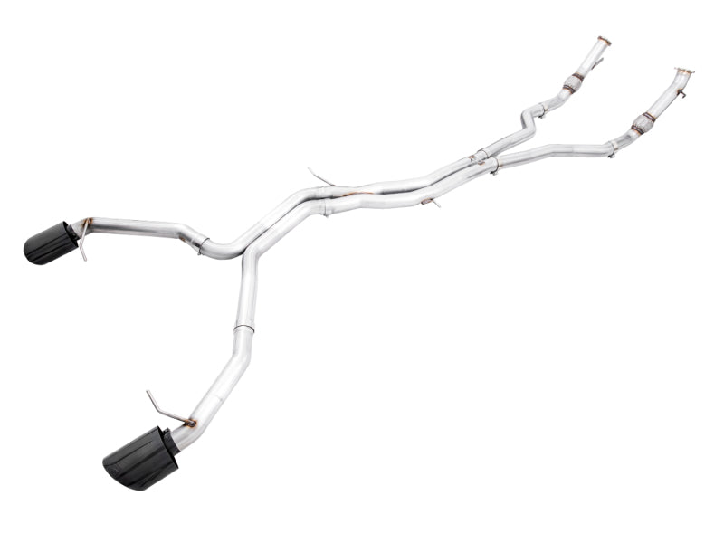 AWE Tuning 3020-33124 Audi B9.5 RS5 Sportback Non-Resonated Track Edition Exhaust - RS-Style Diamond Blk Tips