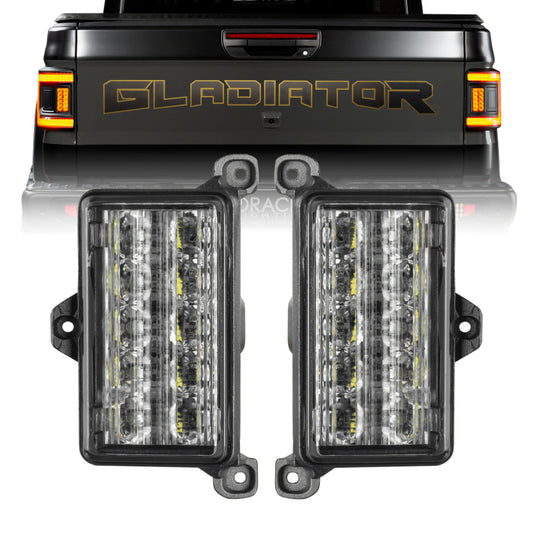 ORACLE Lighting 5915-JT-023 Oracle Lighting Jeep Gladiator JT Dual Reverse LED Flush Taillight - Amber/White