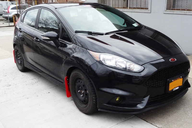 Rally Armor MF29-UR-BLK/SIL 13-19 Ford Fiesta ST Black UR Mud Flap w/Silver Logo