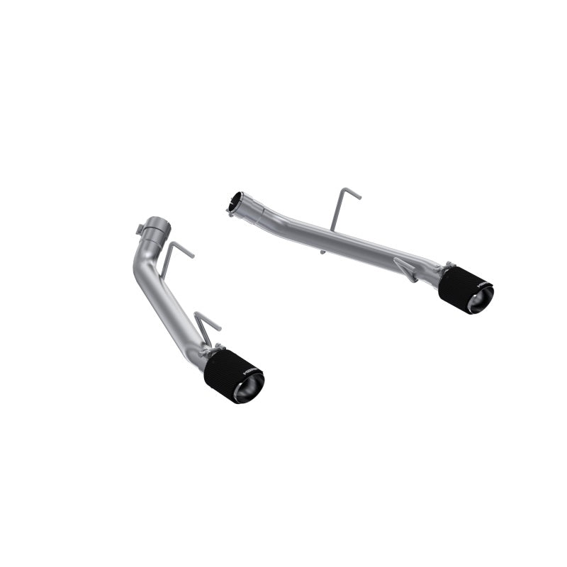 MBRP S72023CF 05-10 Ford Mustang GT 4.6L T304 SS 2.5in Dual Axle-Back with CF Tips (Race Version)