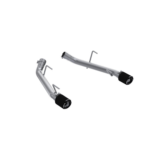 MBRP S72023CF 05-10 Ford Mustang GT 4.6L T304 SS 2.5in Dual Axle-Back with CF Tips (Race Version)