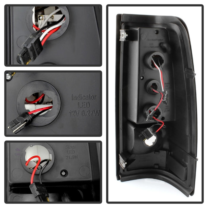 SPYDER 5008763 xTune 03-06 Silverado 1500/2500 (Will Not Fit Stepside) LED Tail Lights Black ALT-ON-CS03-LED-BK