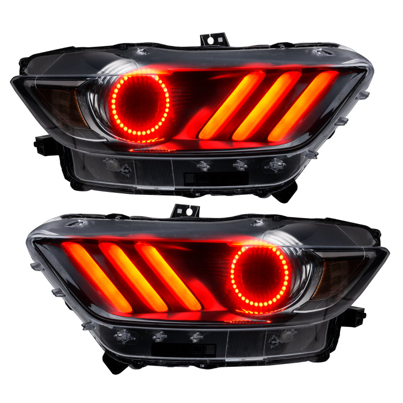 ORACLE Lighting 2267-335 Oracle 15-17 Ford Mustang V6/GT/Shelby DRL w/ Halo Kit - ColorSHIFT w/ BC1 Controller SEE WARRANTY