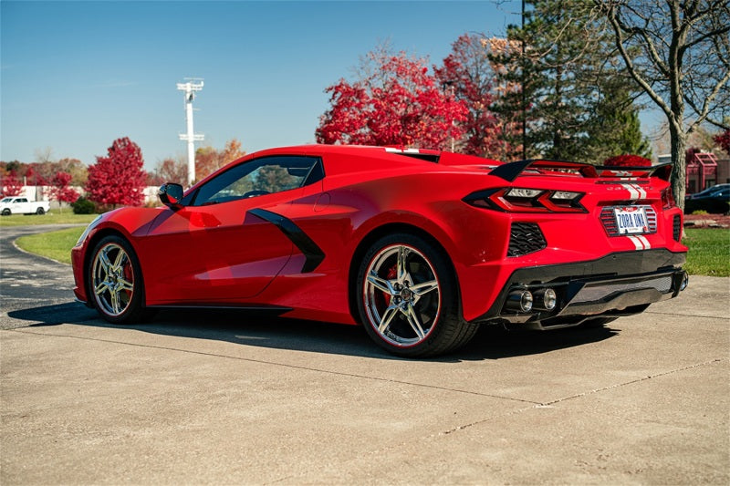 CORSA Performance 21104CF Corsa 2020-2024 Chevrolet Corvette C8 RWD 3in Track Cat-Back Delete Exhaust w/4.5in CF PolishedTips