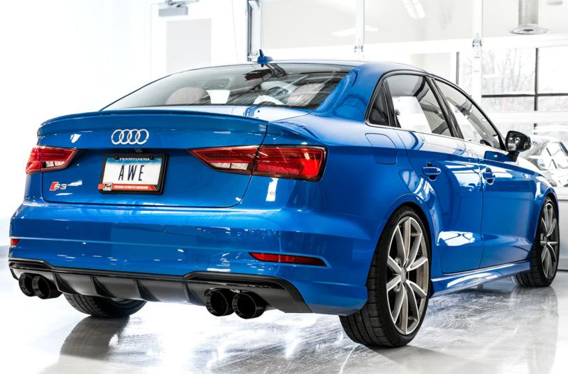 AWE Tuning 3015-43150 Audi 8V S3 Track Edition Exhaust w/Diamond Black Tips 102mm