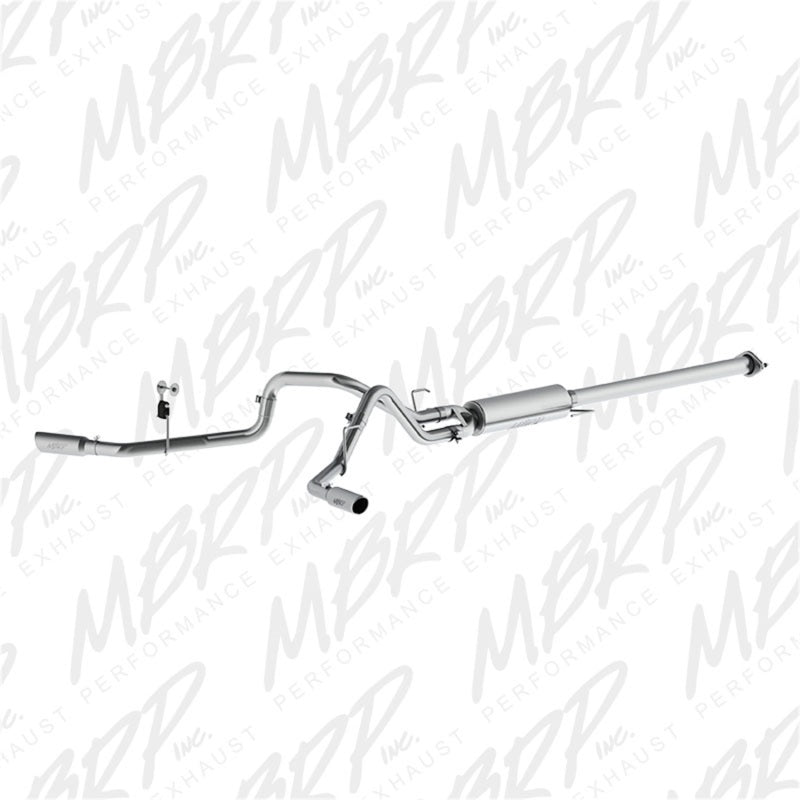 MBRP S5254AL 2015 Ford F-150 2.7L / 3.5L EcoBoost 2.5in Cat Back Dual Side Split Alum Exhaust System