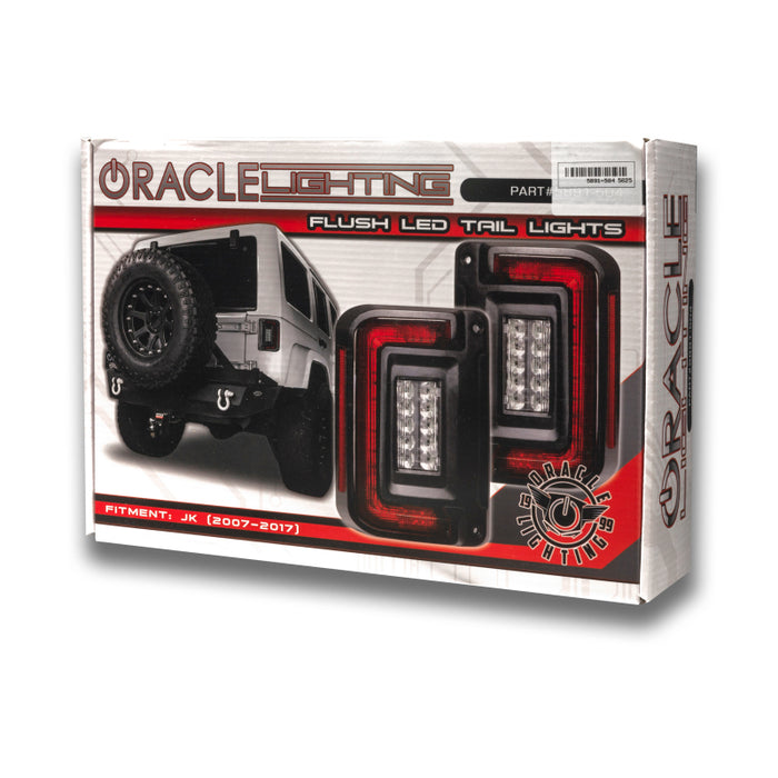 ORACLE Lighting 5891-504-T Oracle 07-17 Jeep Wrangler JK Flush Mount LED Tail Lights - Tinted
