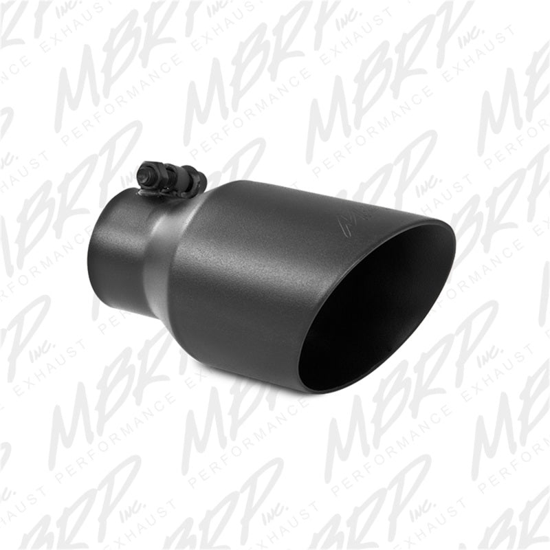 MBRP T5123BLK Universal 4in OD Dual Wall Angled 2.5in Inlet 8in Lgth Exhaust Tip - Black