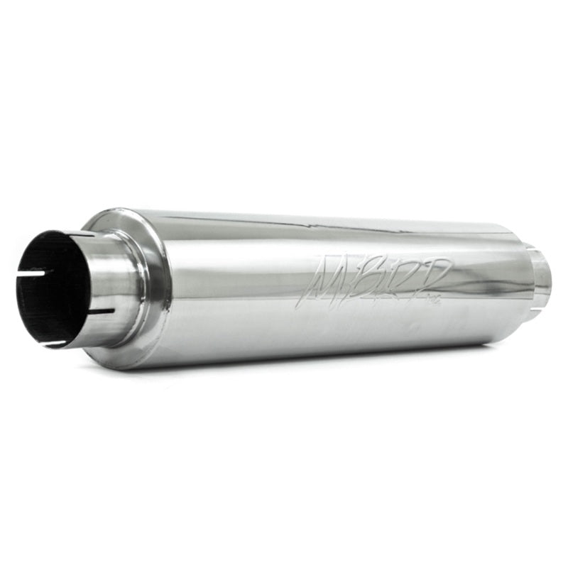 MBRP M1004 Universal Quiet Tone Muffler 4in Inlet/Outlet 24in Body 6in Dia 30in Overall T304