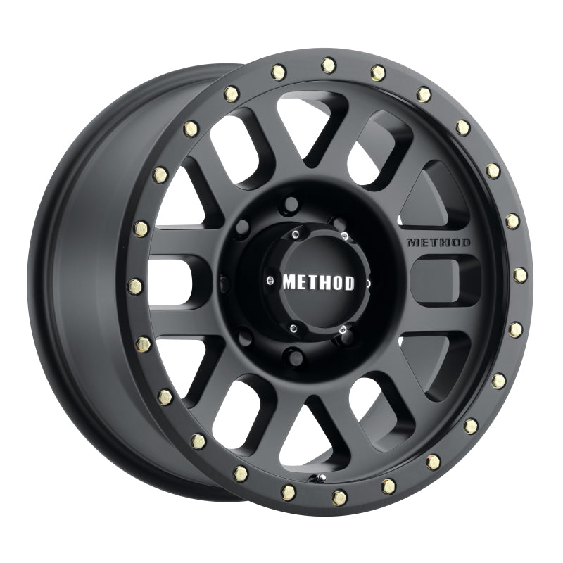 Method Wheels MR30989088500 Method MR309 Grid 18x9 0mm Offset 8x180 130.81mm CB Matte Black Wheel