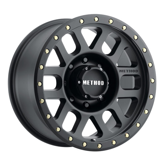 Method Wheels MR30989088500 Method MR309 Grid 18x9 0mm Offset 8x180 130.81mm CB Matte Black Wheel
