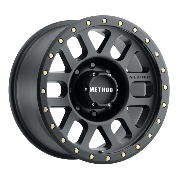 Method Wheels MR30978588500 Method MR309 Grid 17x8.5 0mm Offset 8x180 130.81mm CB Matte Black Wheel