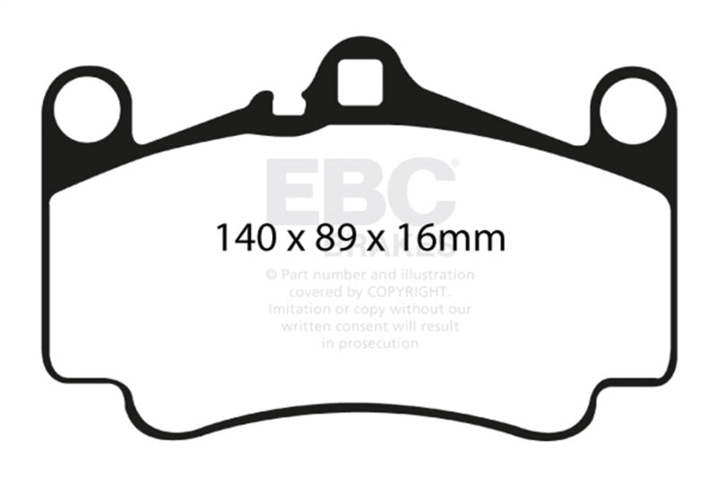 EBC DP51515NDX 03-05 Porsche 911 (996) (Cast Iron Rotor only) 3.6 Carrera 4S Bluestuff Front Brake Pads