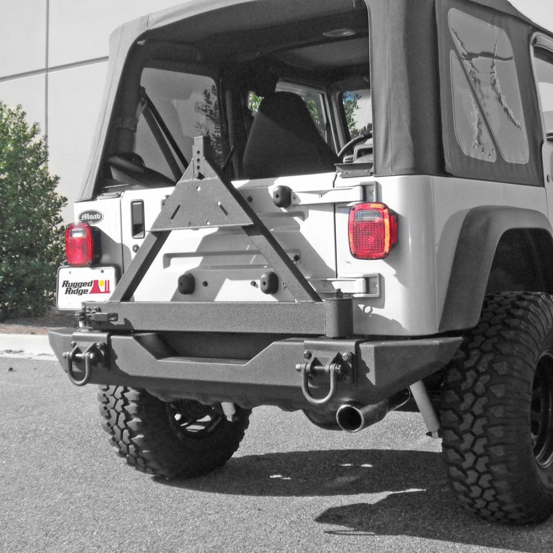 Rugged Ridge 11546.42 Tire Carrier XHD Rear Bumper 76-06 Jeep CJ / Jeep Wrangler