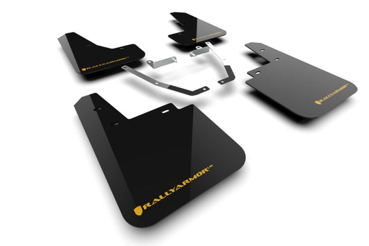 Rally Armor MF116-UR-BLK-WOR 24-25 Subaru Crosstrek (Wilderness Only) Black UR Mudflap W/Wild-Orange Logo No Drill Re